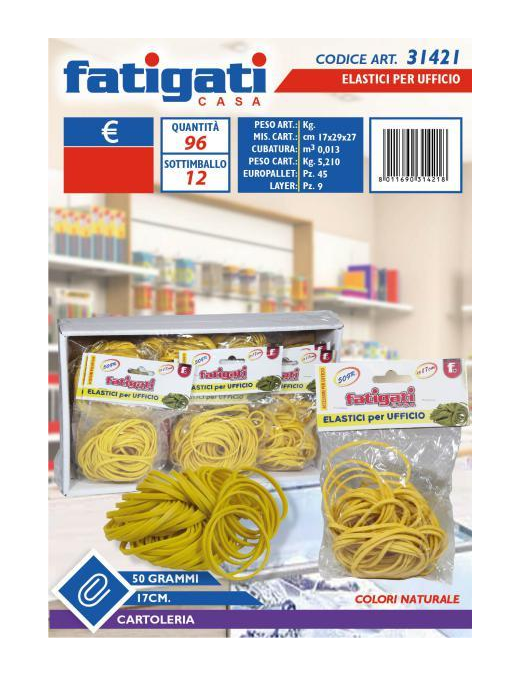 OFFICE ELASTICS 50gr 17cm NATURAL