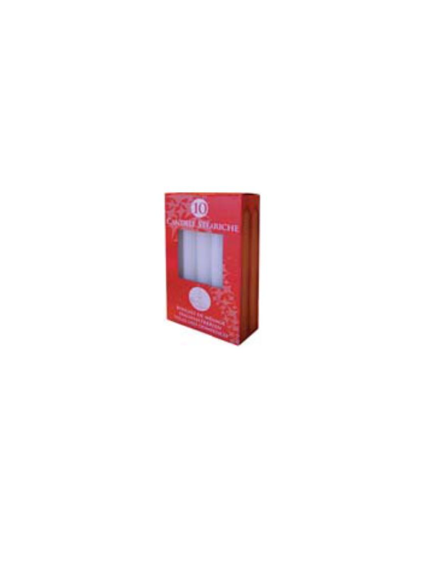 CANDELE BIANCHE STEARICHE 10pezzi