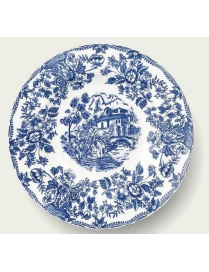SOUTH PLATE BLUE ENGLISH DECORATION 24 CM