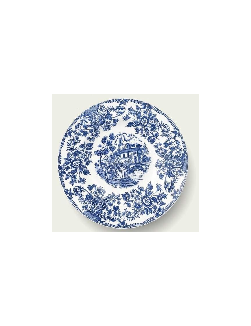 PIATTO FONDO DECORO INGLESE BLU 24 CENTIMETRI