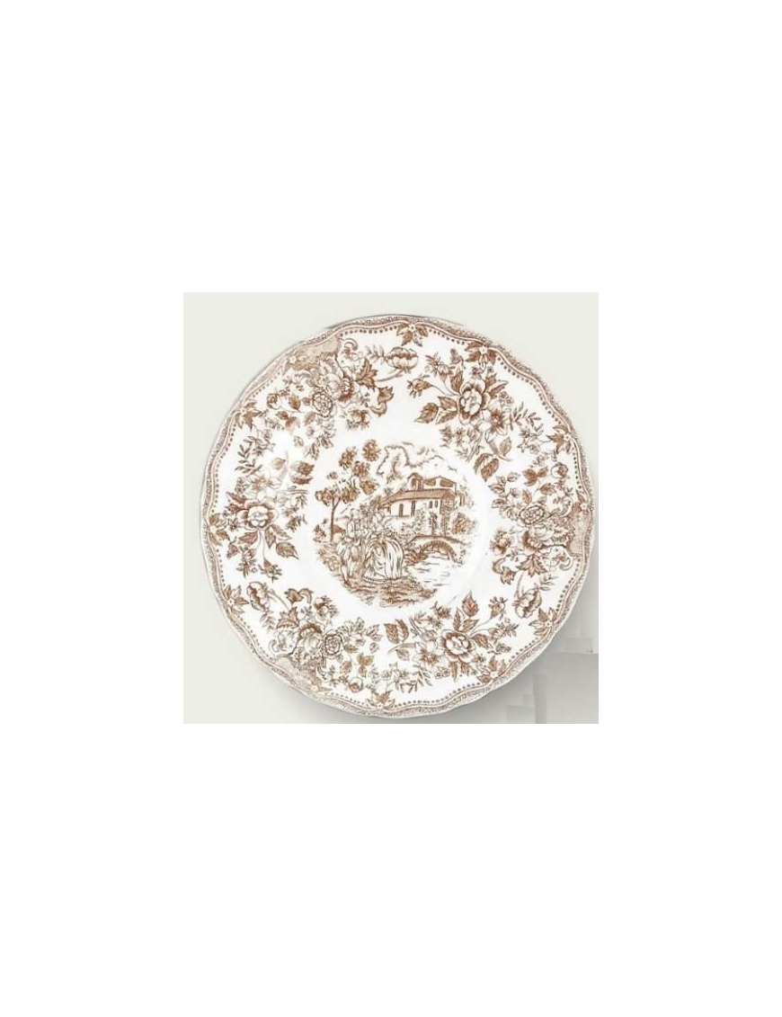 SOLID COLOR TAUPE FRUIT PLATE 20 CENTIMETERS
