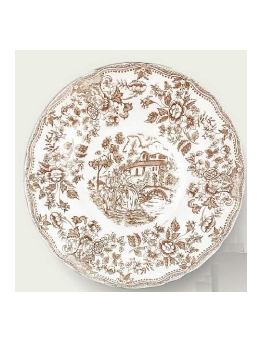 SOLID COLOR TAUPE FRUIT PLATE 20 CENTIMETERS
