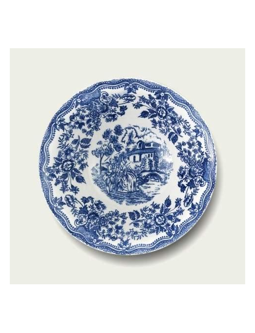 INSALATIERA BLU DECORO INGLESE 24 CENTIMETRI