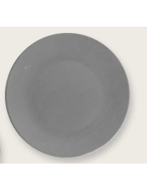 SOLID COLOR GRAY FRUIT PLATE 20 CENTIMETERS