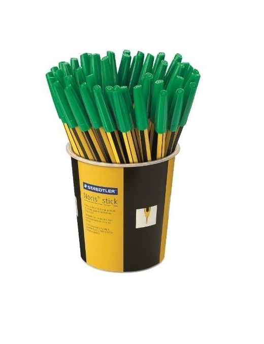 NORIS PENNE A SFERA 50pezzi VERDE