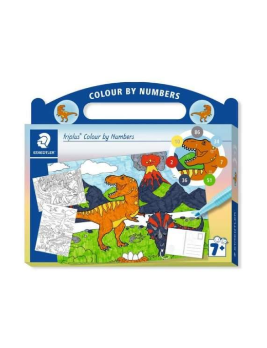 TRIPLUS CARTOLINE DA COLOR DINOSAU 34CBN