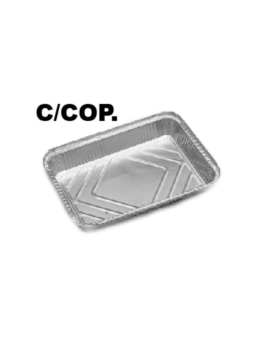 ALUMINUM TRAY 6 PORTIONS WITH LID 50 PIECES