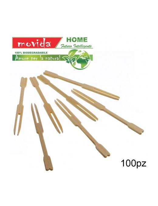 MOVIDA LEGNO FORCHETTINE 100 PEZZI