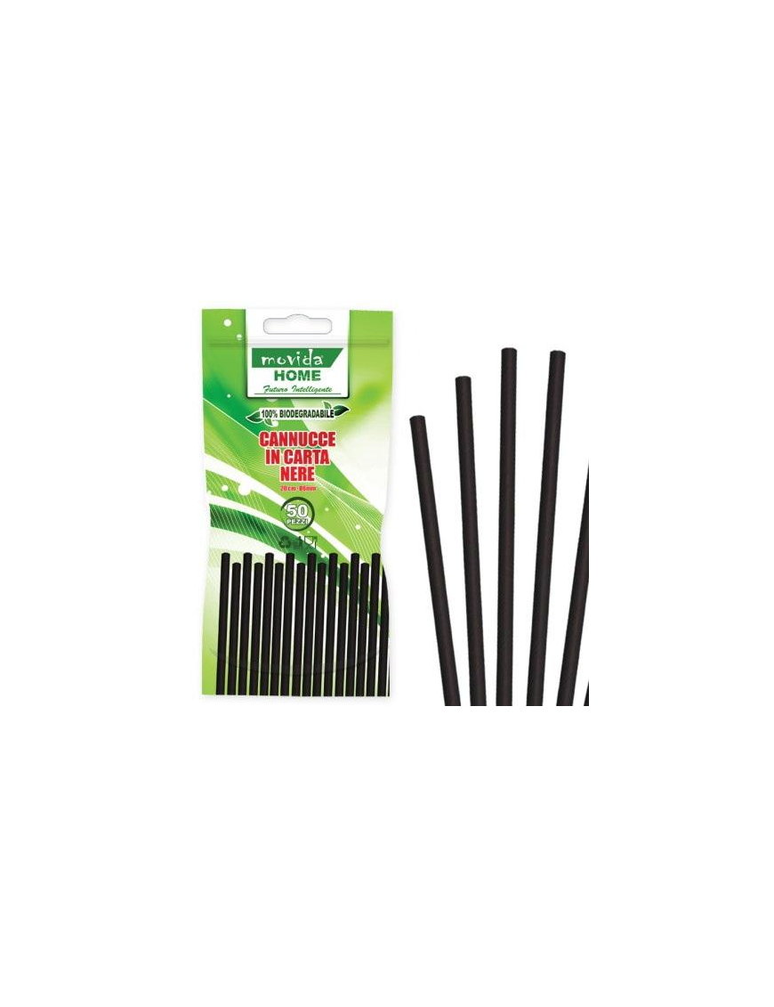 ORGANIC BLACK STRAWS 50 PIECES
