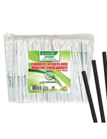 CANNUCCE BIO NERE 250 PEZZI 20 CENTIMETRI x 6 MILLIMETRI