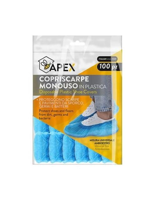 DISPOSABLE PLASTIC SHOE COVERS 100 pieces