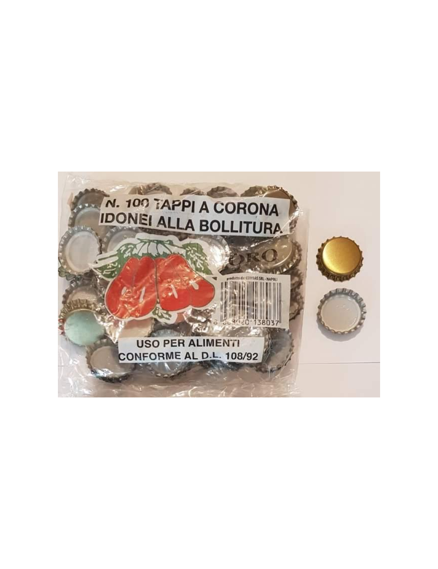 TAPPI A CORONA BUSTA 100 PEZZI
