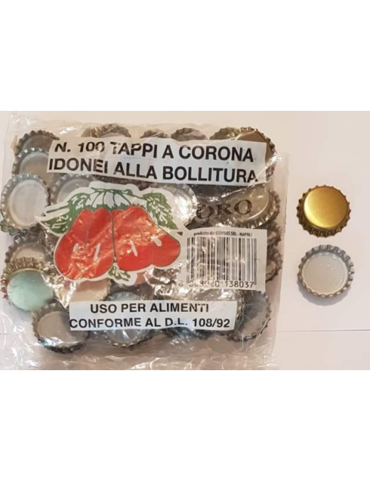 TAPPI A CORONA BUSTA 100 PEZZI