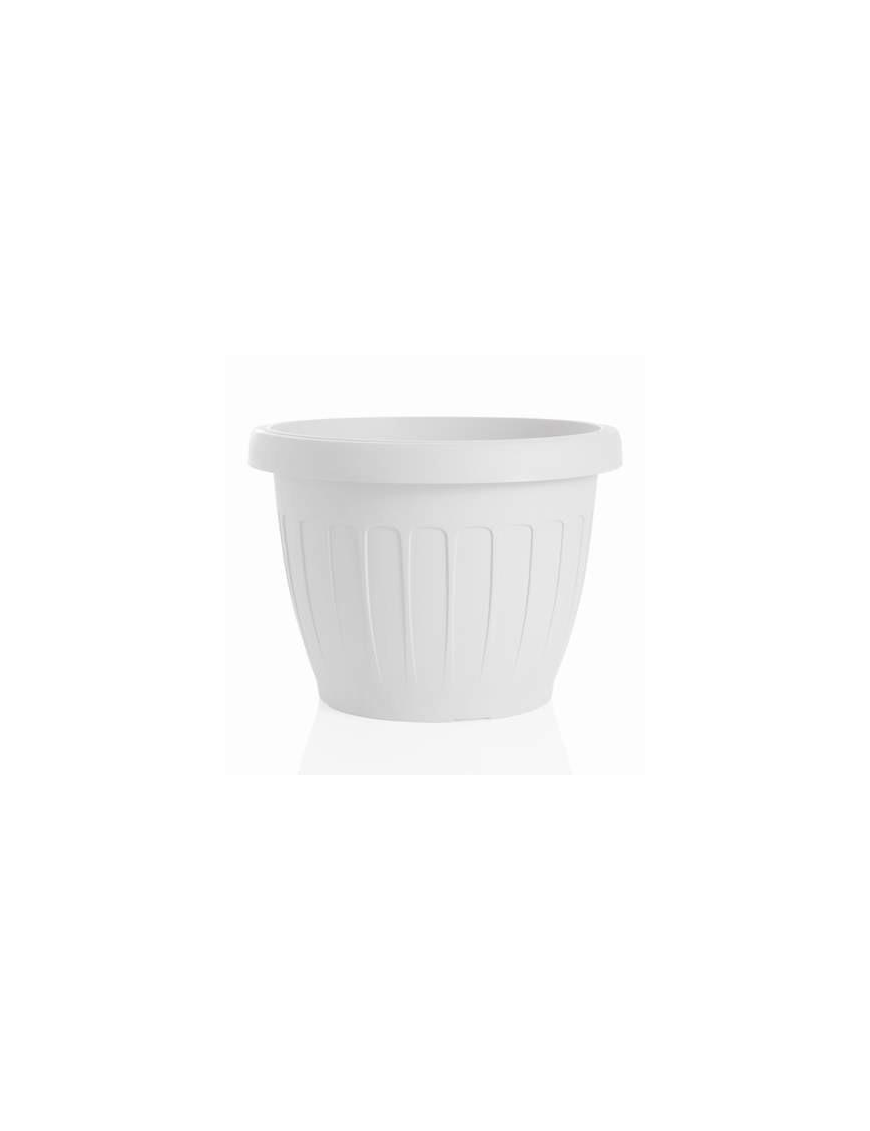 GROUND FLOWER VASE DIAMETER 35cm WHITE