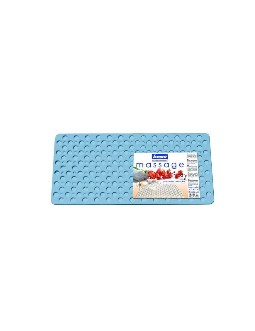 TAPPETO VASCA 74x36cm AZZURRO