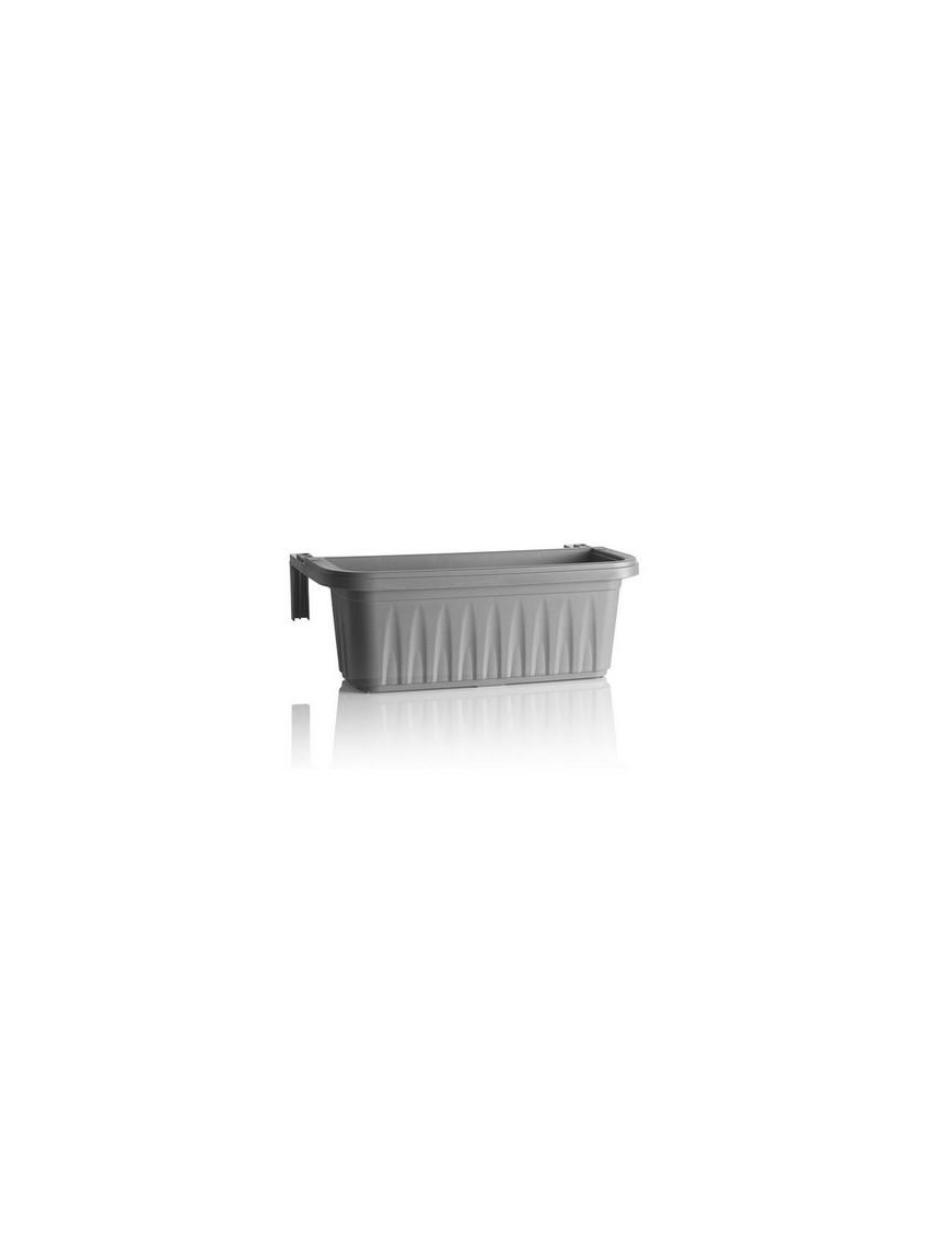 FIORIERA RONDINE 50cm CON RISERVA ACQUA GRIGIO