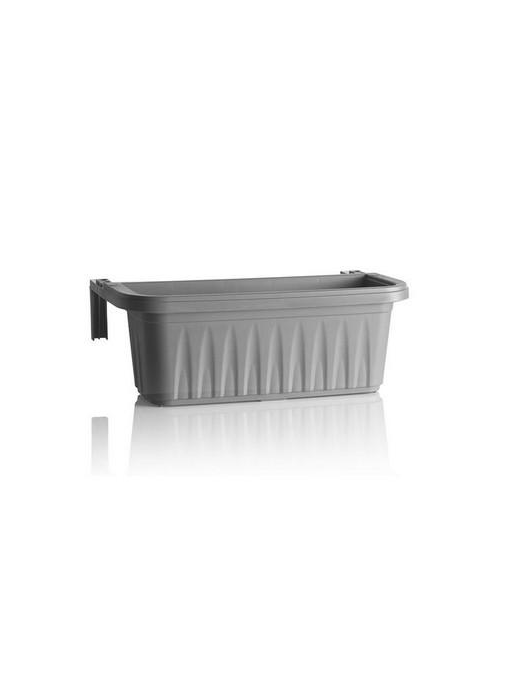 FIORIERA RONDINE 50cm CON RISERVA ACQUA GRIGIO