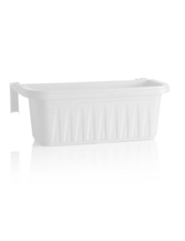 RONDINE PLANTER 50cm WITH WATER RESERVE WHITE