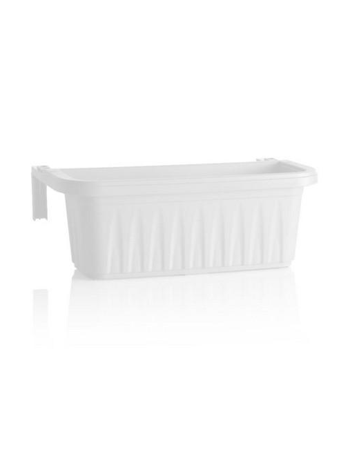 RONDINE PLANTER 50cm WITH WATER RESERVE WHITE