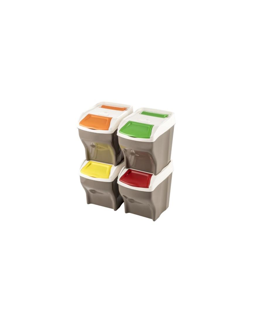 POKER WASTE BIN SET 4 PIECES PLUS 27lt