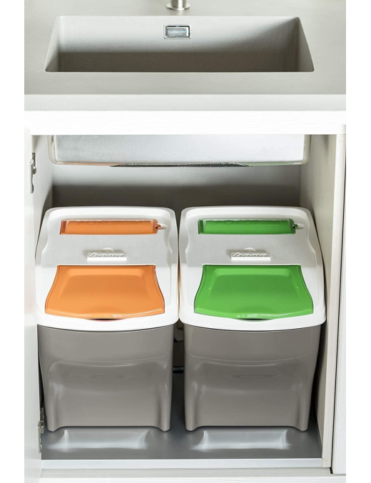 POKER WASTE BIN SET 4 PIECES PLUS 27lt