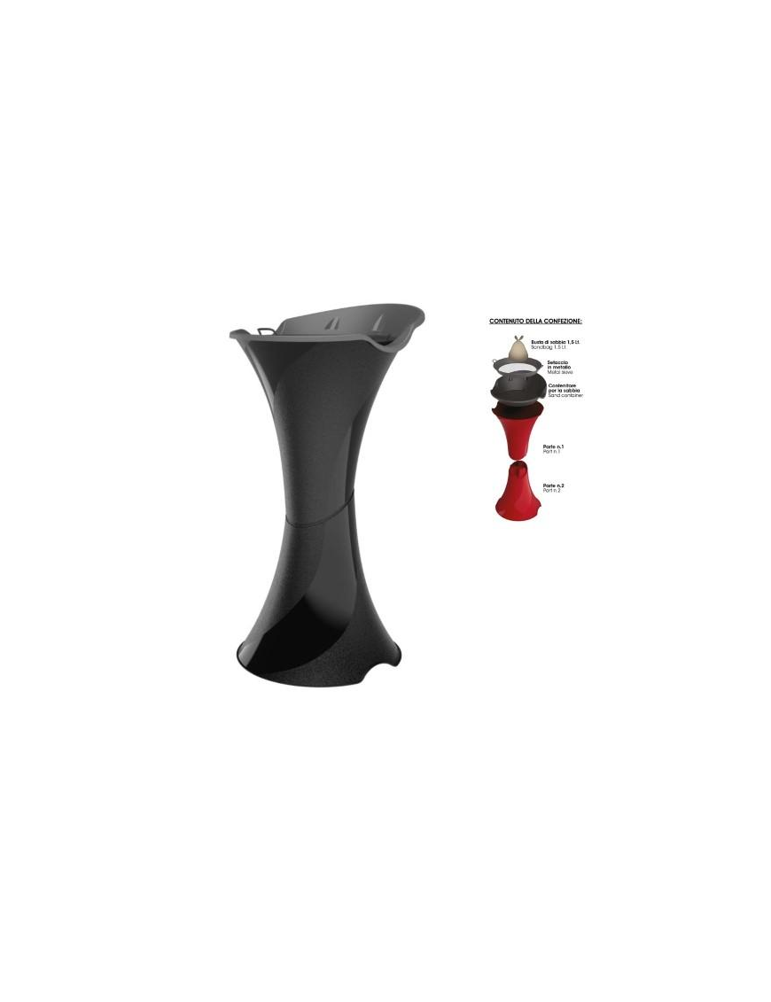 TUXEDO ASHTRAY 71cm BLACK