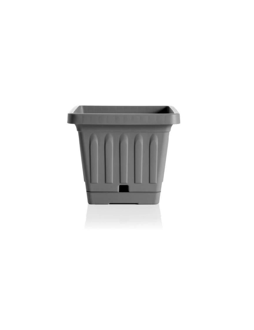 VASO TERRA QUADRO GRIGIO 50x50cm