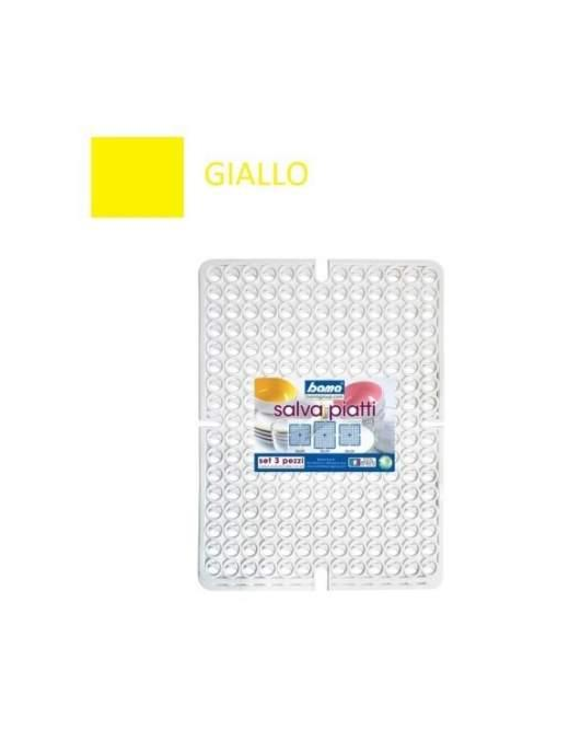 TAPPETO LAVELLO SET 3 PEZZI GIALLO