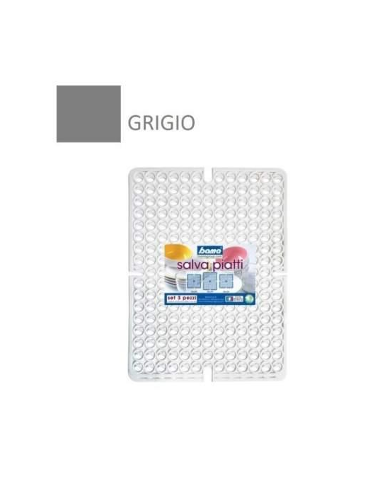 TAPPETO LAVELLO SET 3 PEZZI GRIGIO