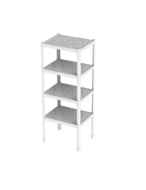 SCAFFALE 4 PIANI 75x60x187cm BIANCO