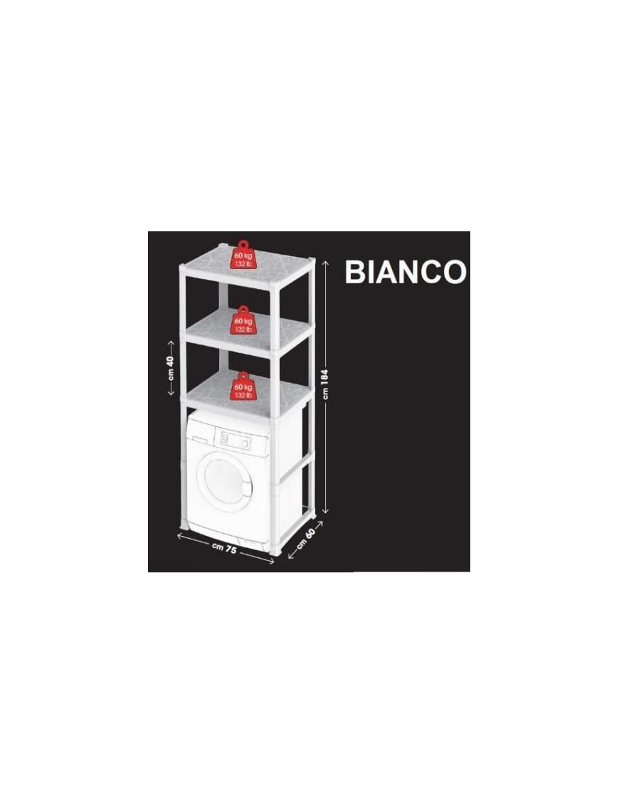 3-SHELF SHELF 75x60x184cm WHITE