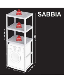 SCAFFALE 3 PIANI 75x60x184cm SABBIA