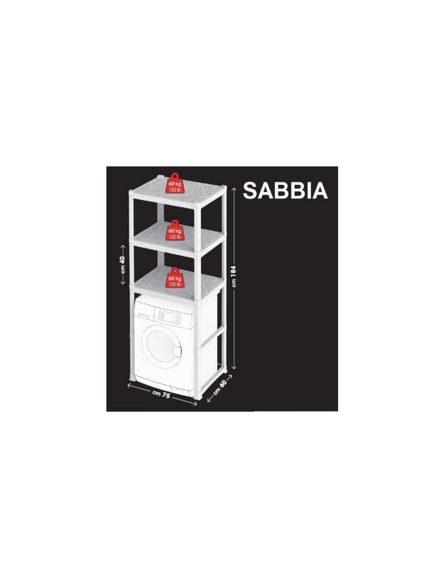 3-SHELF SHELF 75x60x184cm SAND
