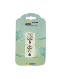 SET OF 2 SINGLE WALL HOOKS WITH DECORATIONS