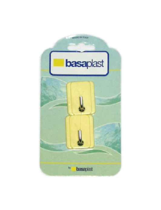 GANCIO A 1POSTO IN METALLO E PVC BLISTER DA 2 PEZZI