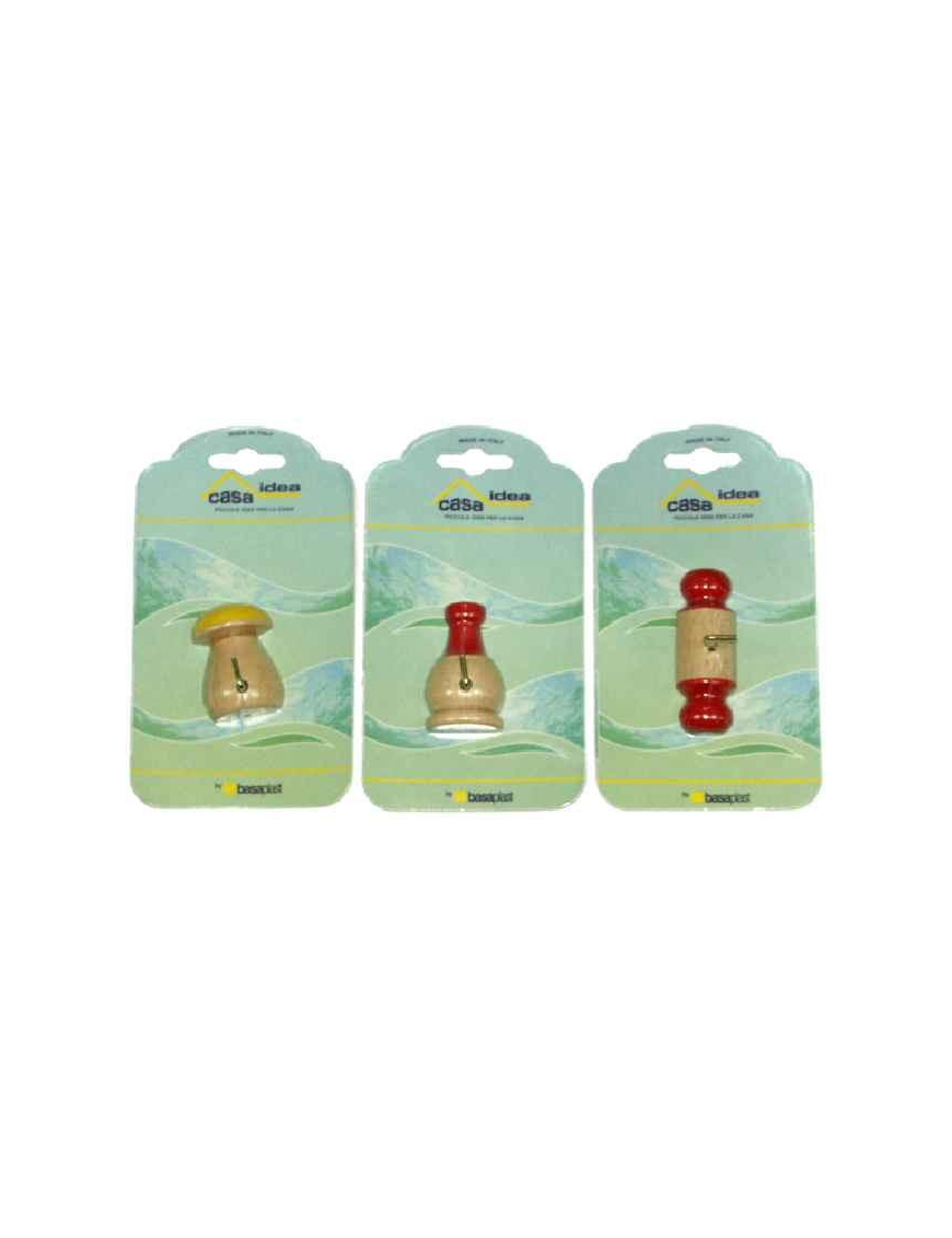 ASSORTED HOOK IN THE SHAPE OF MUSHROOM/FLASK/ROLLING PIN