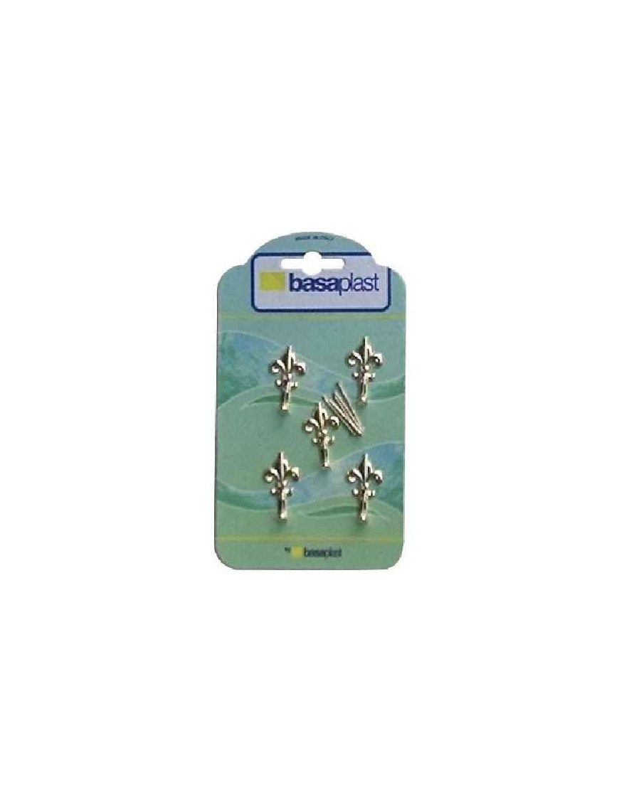 SMALL GOLD LILY HOOK BLISTER OF 5 PIECES