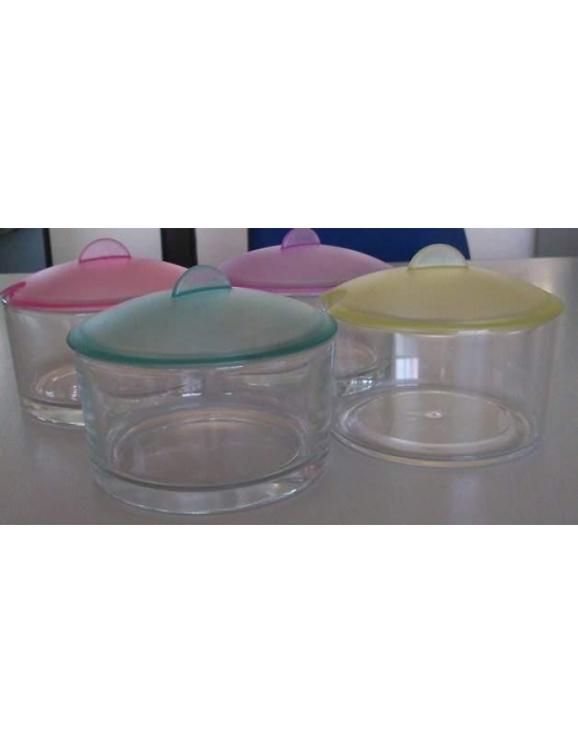 CHEESE OR SUGAR BOWL IN ASSORTED COLORS