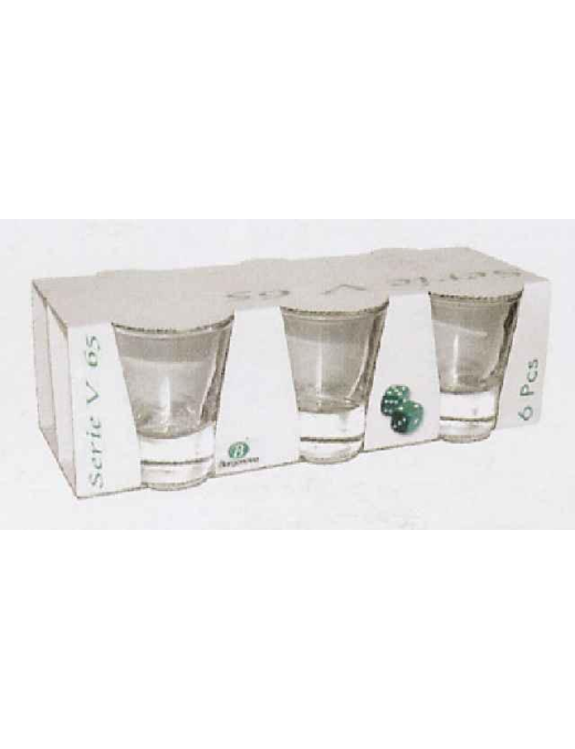 BICCHIERI SERIE V65 6pezzi 6,5cl