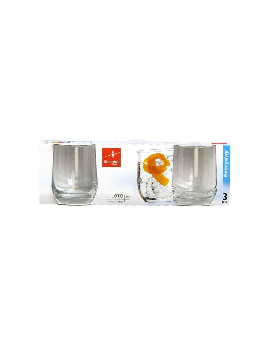 LOTO BICCHIERI ACQUA 27cl 3 PEZZI