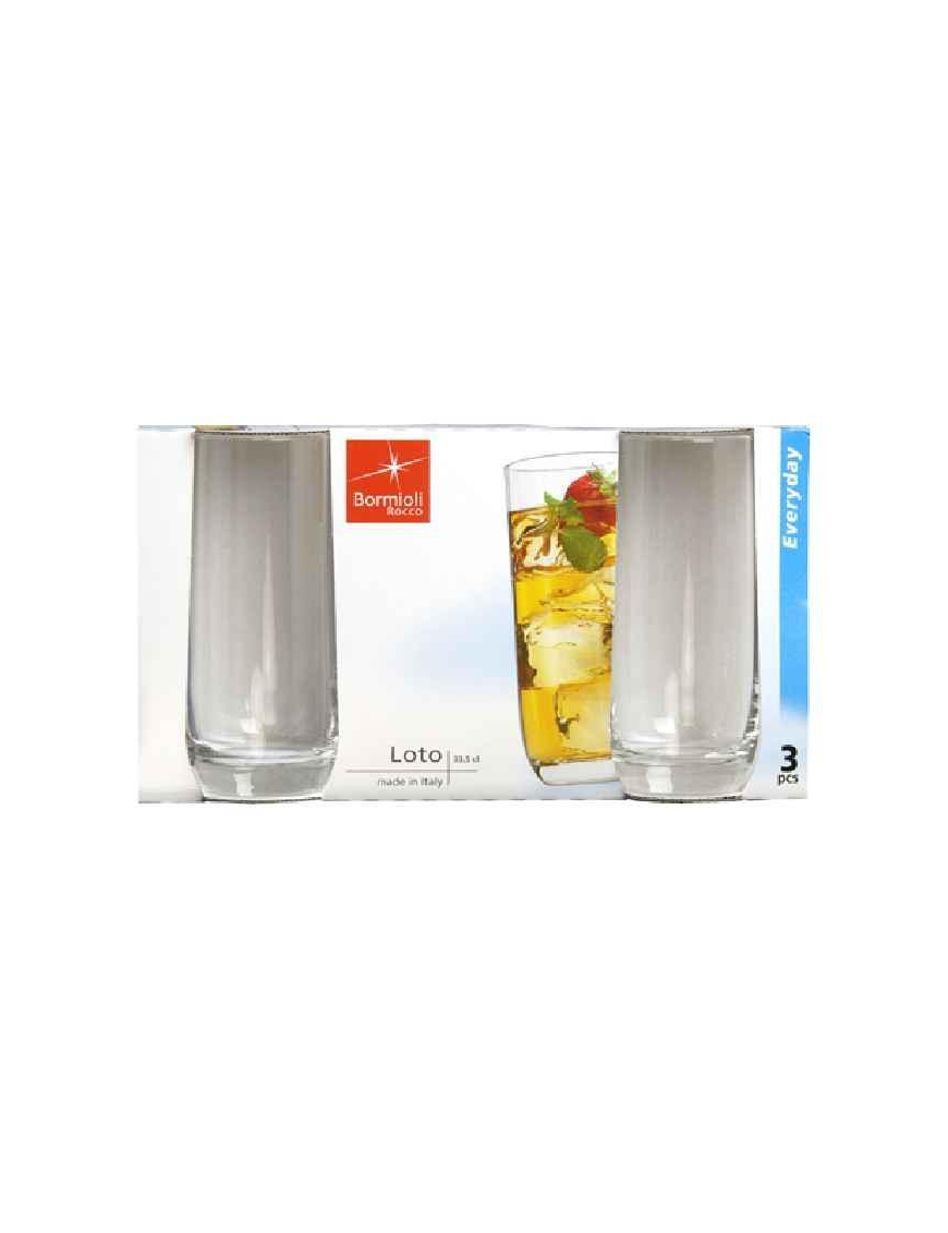 LOTO DRINK GLASSES 33.5cl 3 PIECES