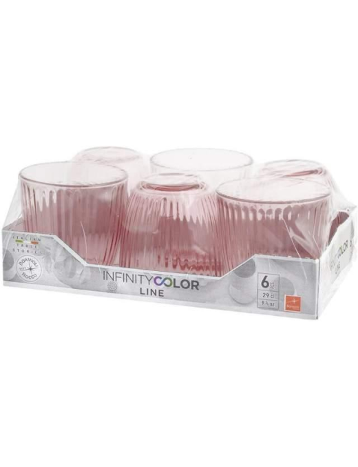 LINE BICCHIERE ACQUA LILAC ROSE 6 PEZZI