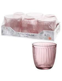 LINE BICCHIERE ACQUA LILAC ROSE 6 PEZZI
