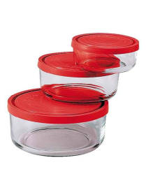 GELO BOX SET RED LID 3 PIECES