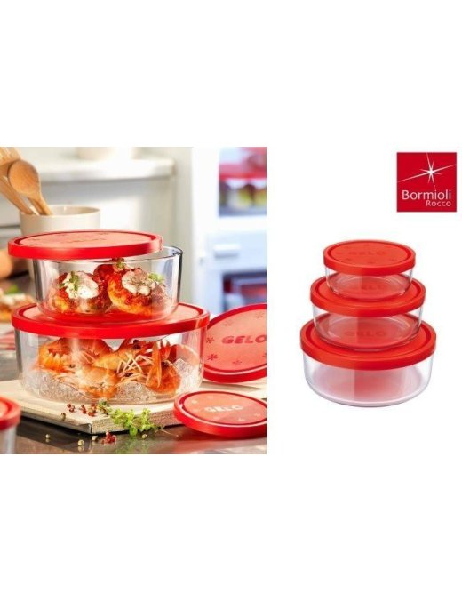 GELO BOX SET COPERCHIO ROSSO 3 PEZZI