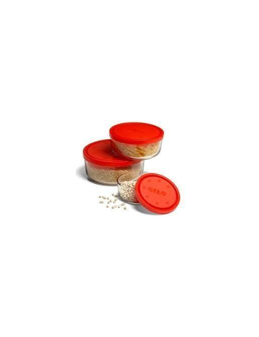 GELO BOX SET RED LID 3 PIECES