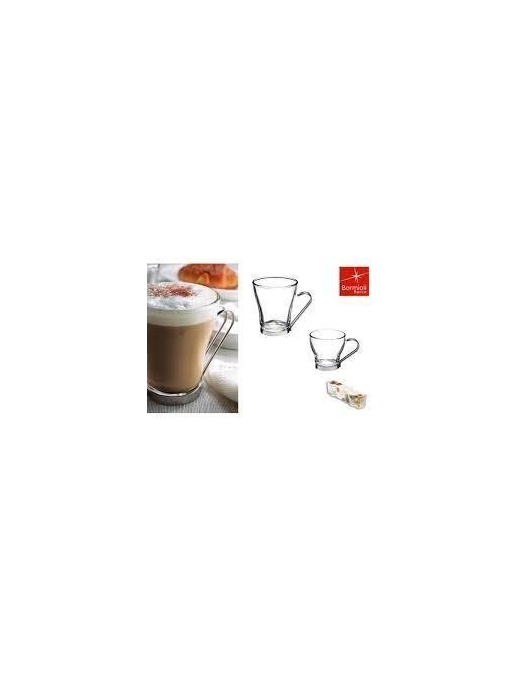 OSLO TEMPERED CAPPUCINO WITH STAINLESS STEEL HANDLE 3 PIECES 22cl