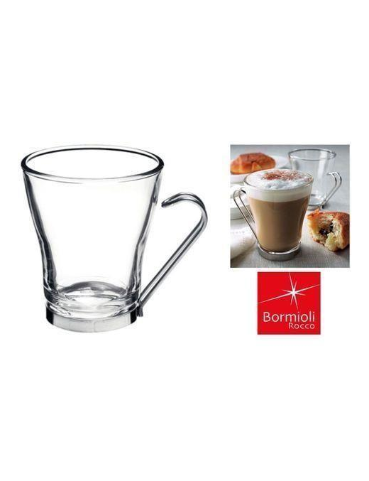 OSLO TEMPERED CAPPUCINO WITH STAINLESS STEEL HANDLE 3 PIECES 22cl