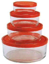 GELO BOX SET COPERCHIO ROSSO 4 PEZZI DIAMETRO 11-14-18-23cm