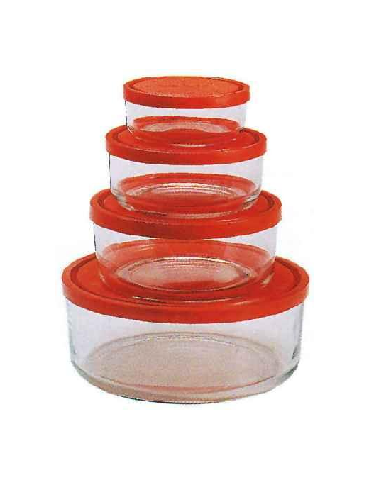 GELO BOX SET COPERCHIO ROSSO 4 PEZZI DIAMETRO 11-14-18-23cm
